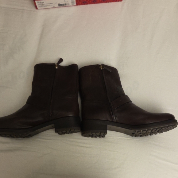 Tory Burch Women's Dark Brown Leather Ankle Boots - Picture 7 of 9